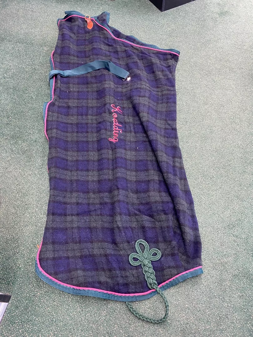 USED None Coolers 82" Blue and Green Plaid