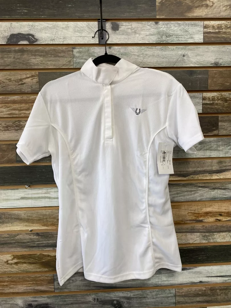 USED TuffRider Short Sleeve Top Large White