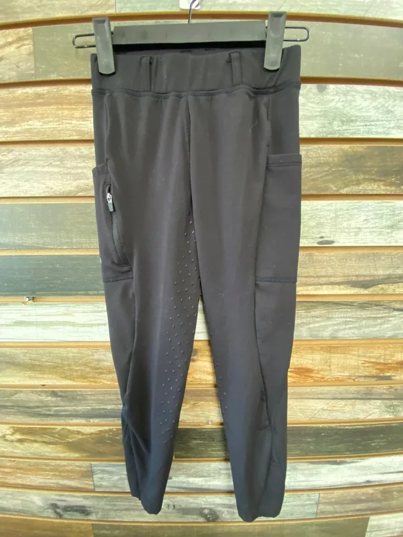 USED Willit Youth Full Seat Riding Tights Small Black