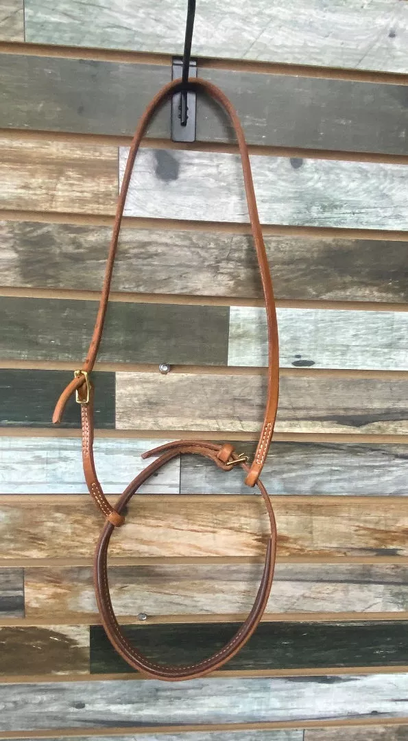 USEDLeather Medium Oil Cavesson w/Stitching Horse Medium Oil