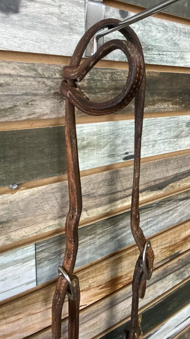 USEDOne-Ear Leather Headstall with Korsteel Eggbutt SnaffleBrown