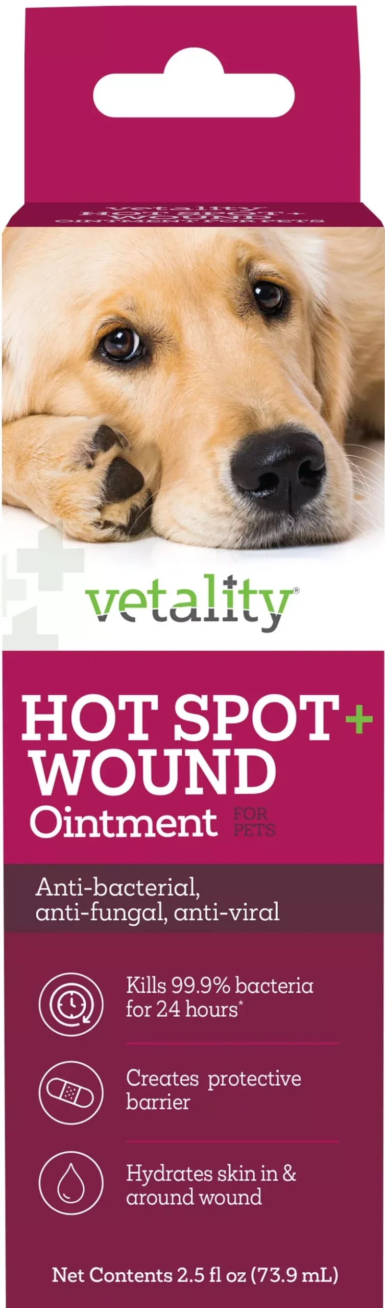 Vetality Hot Spot & Wound Ointment for Pets 2.5 oz
