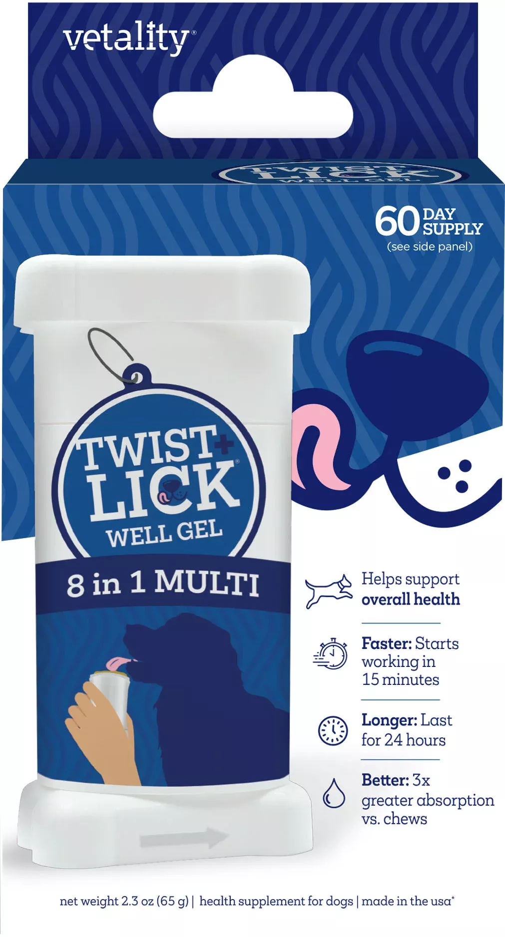 Vetality Twist & Lick 8-in-1 Supplement, Beef, 2.3 oz