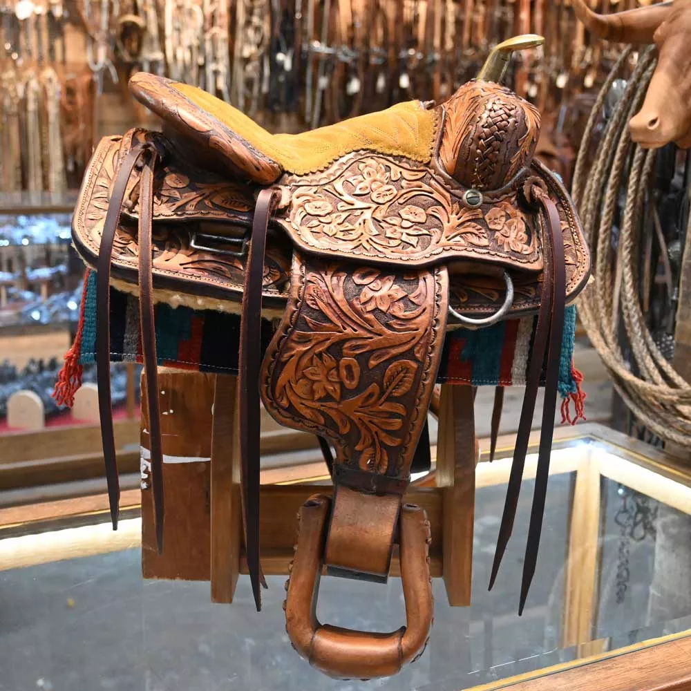 Vintage Fully Tooled Mini Saddle