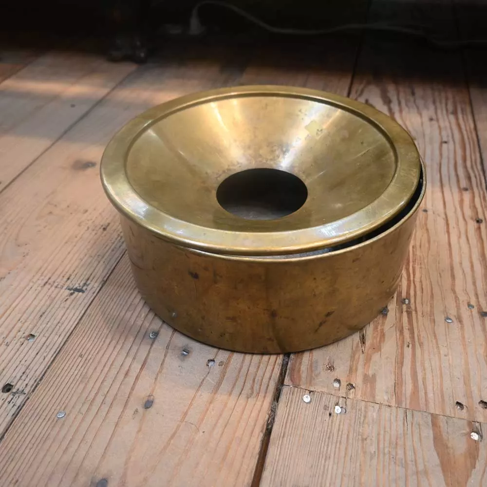 Vintage Old Western Cowboy Brass Spittoon
