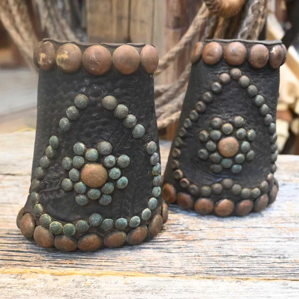 Vintage Studded Heart Cowboy Cuffs