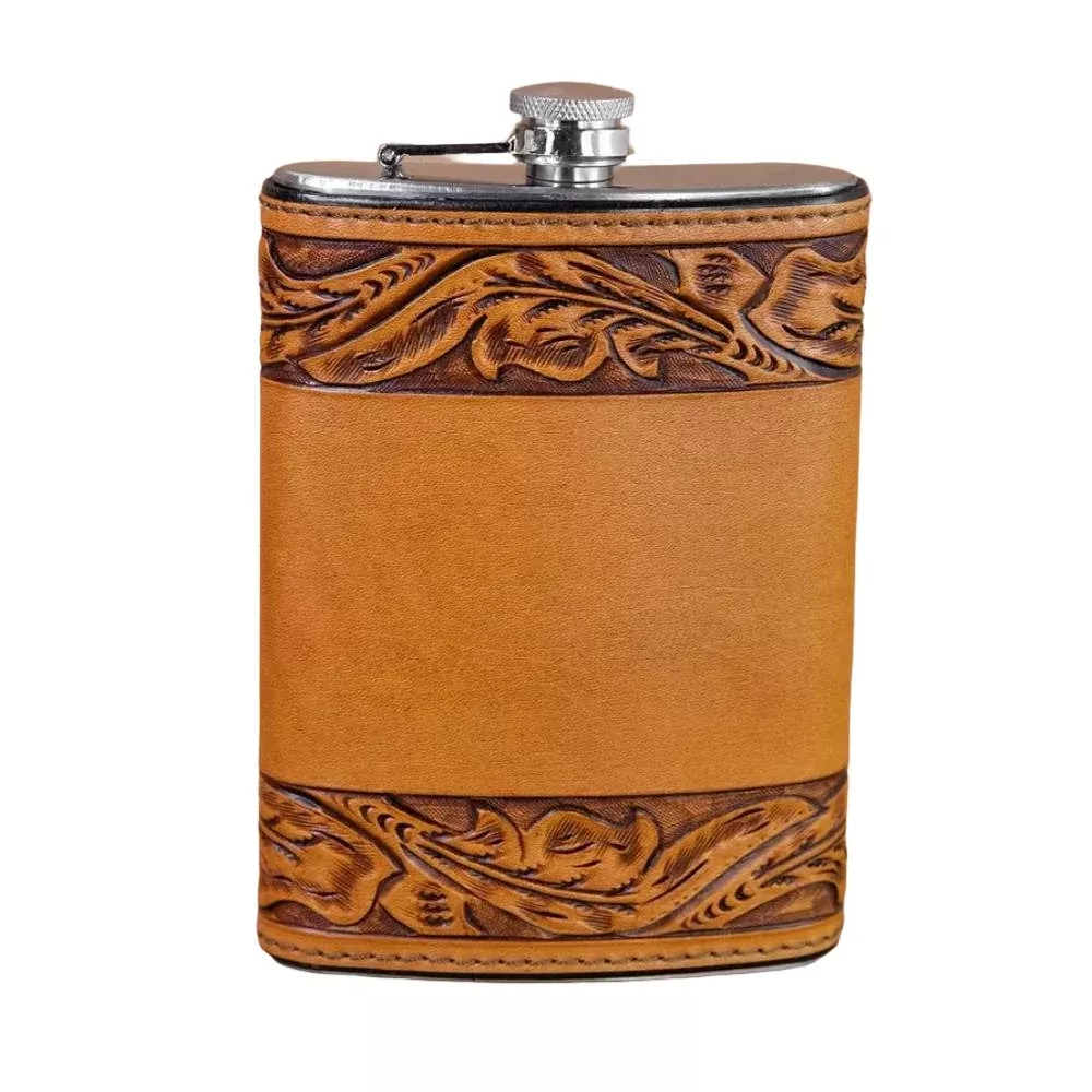 VOGT Russett Running Leaf 12oz Flask
