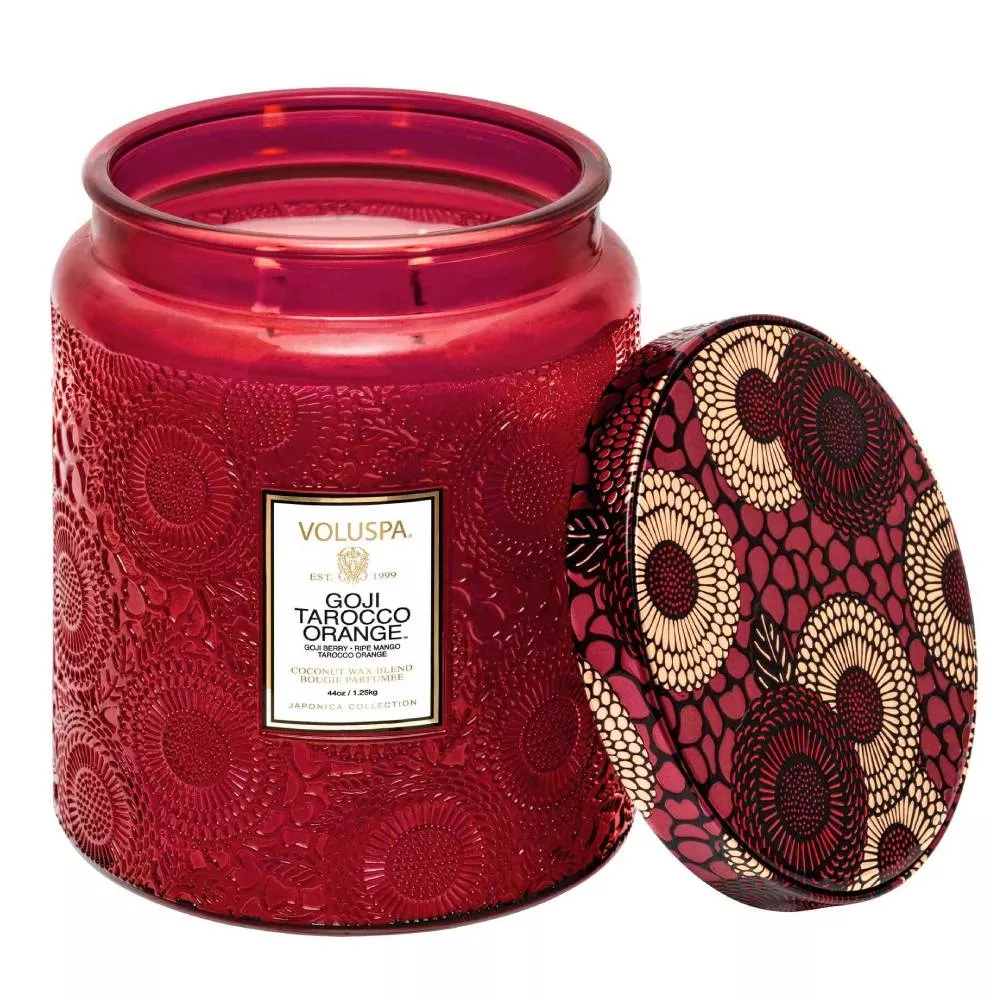 Voluspa Goji Tarocco Orange Luxe Jar Candle