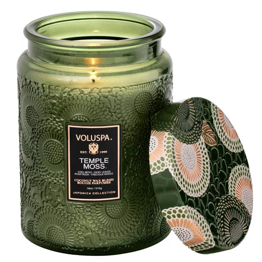 Voluspa Temple Moss Large Jar Candle