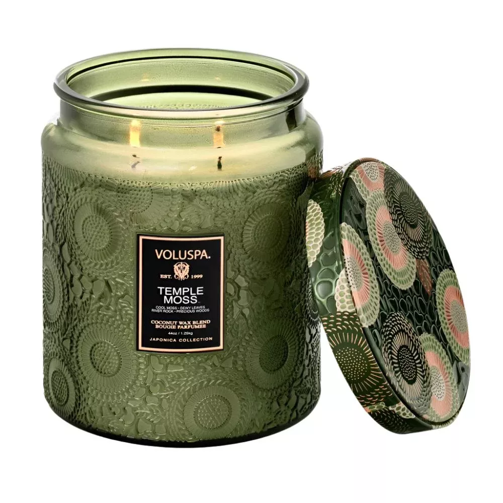 Voluspa Temple Moss Luxe Jar Candle