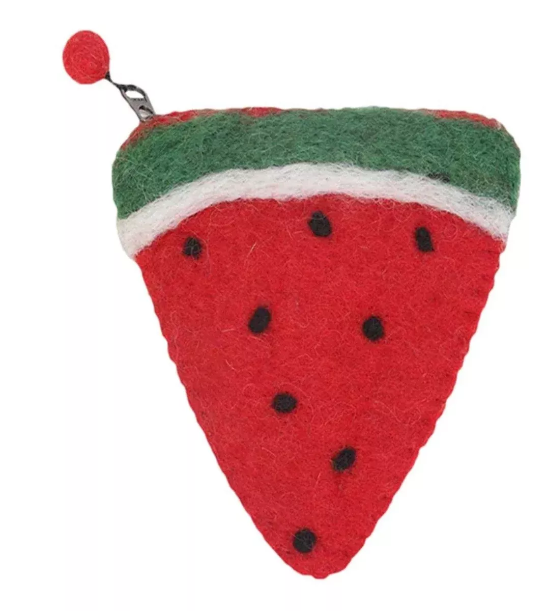 Watermelon Slice Felt Coin Purse
