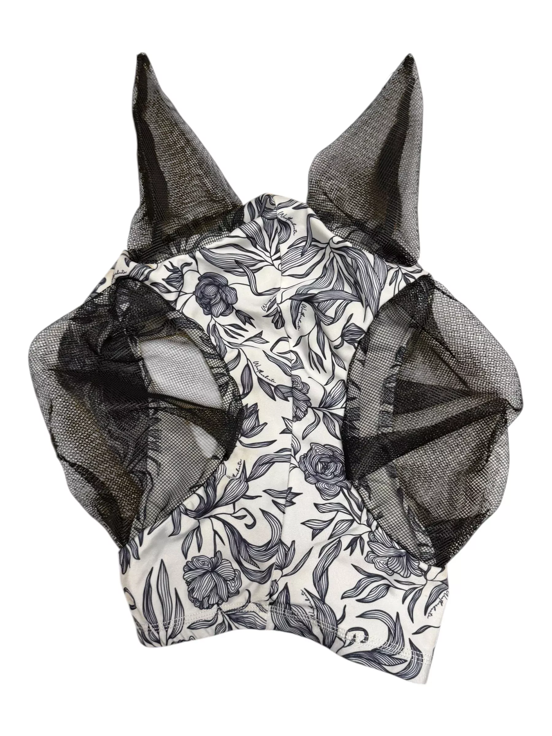 Weatherbeeta Comfitec Stretch Fly Mask - White/Navy - M - USED