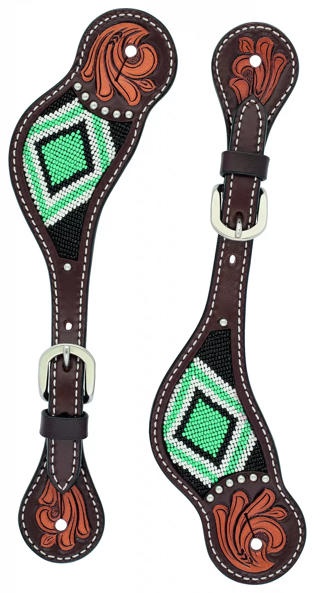Weaver Beaded Diamond Spur Straps - Ladies