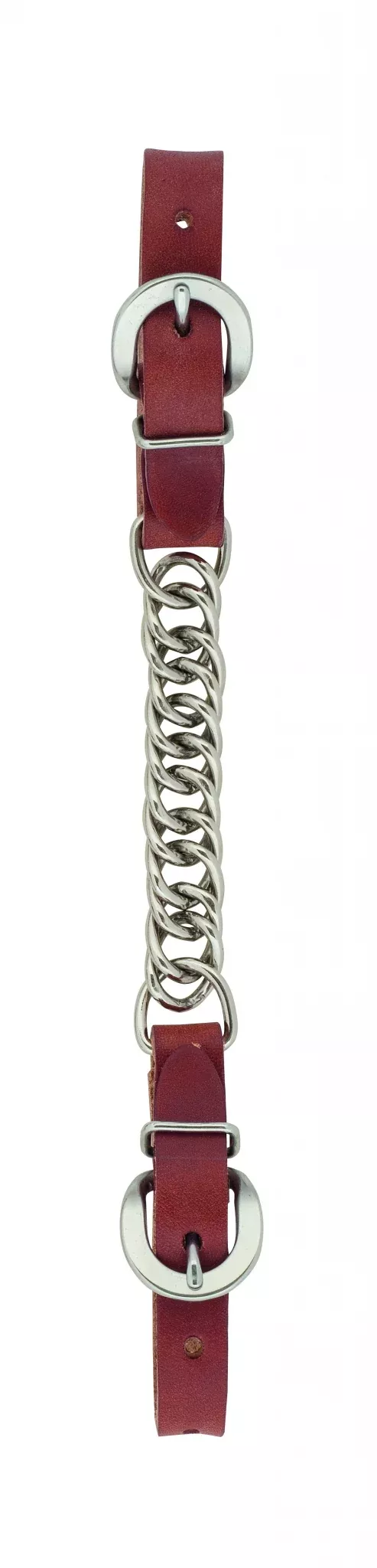 Weaver Canyon Rose Flat Link Nickel Plated Chain Curb Strap