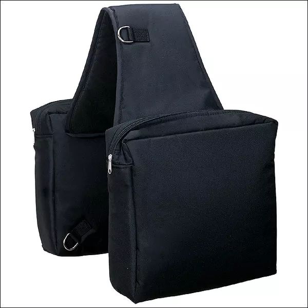 Weaver Heavy Duty Durable Nylon Saddle Bag Zip Closure Np Hardware Black