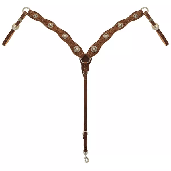 Weaver Horse Leather Breast Collar Western Edge Brown