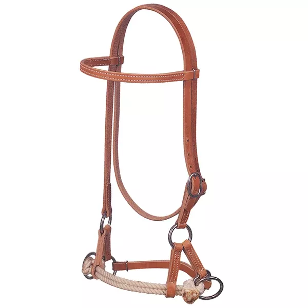 Weaver Leather Harness Side Pull with Double Rope
