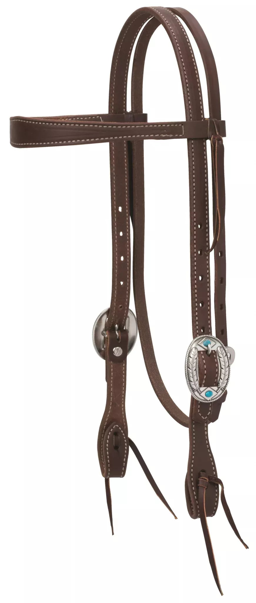 Weaver™ Working Tack Feather Designer Hardware Slim Browband Headstall