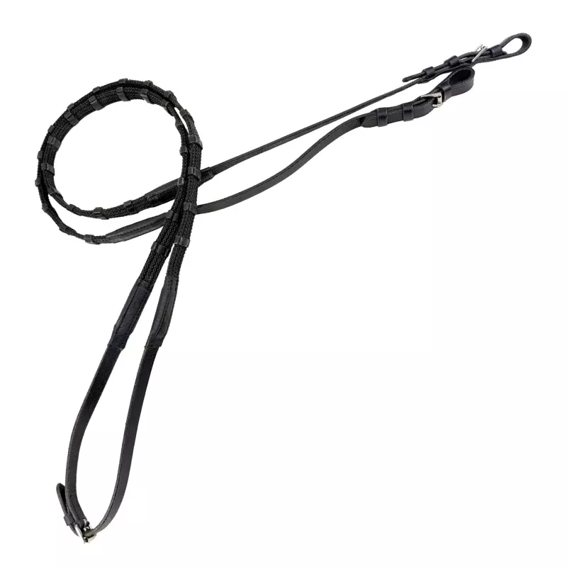 Webbed Grip Reins in Black - 55"