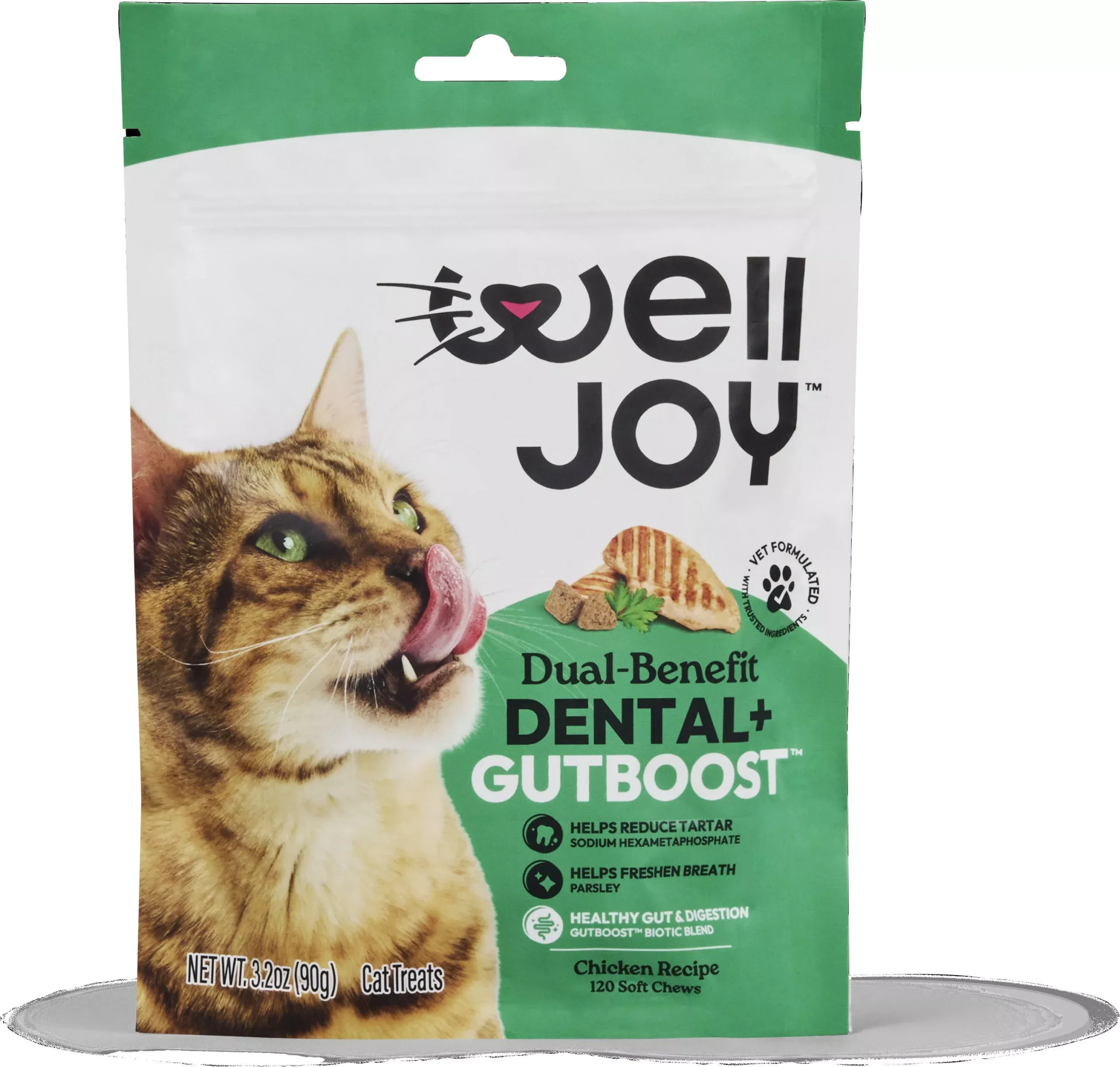 WellJoy Dental + GutBoost Cat Treat 3.2 oz