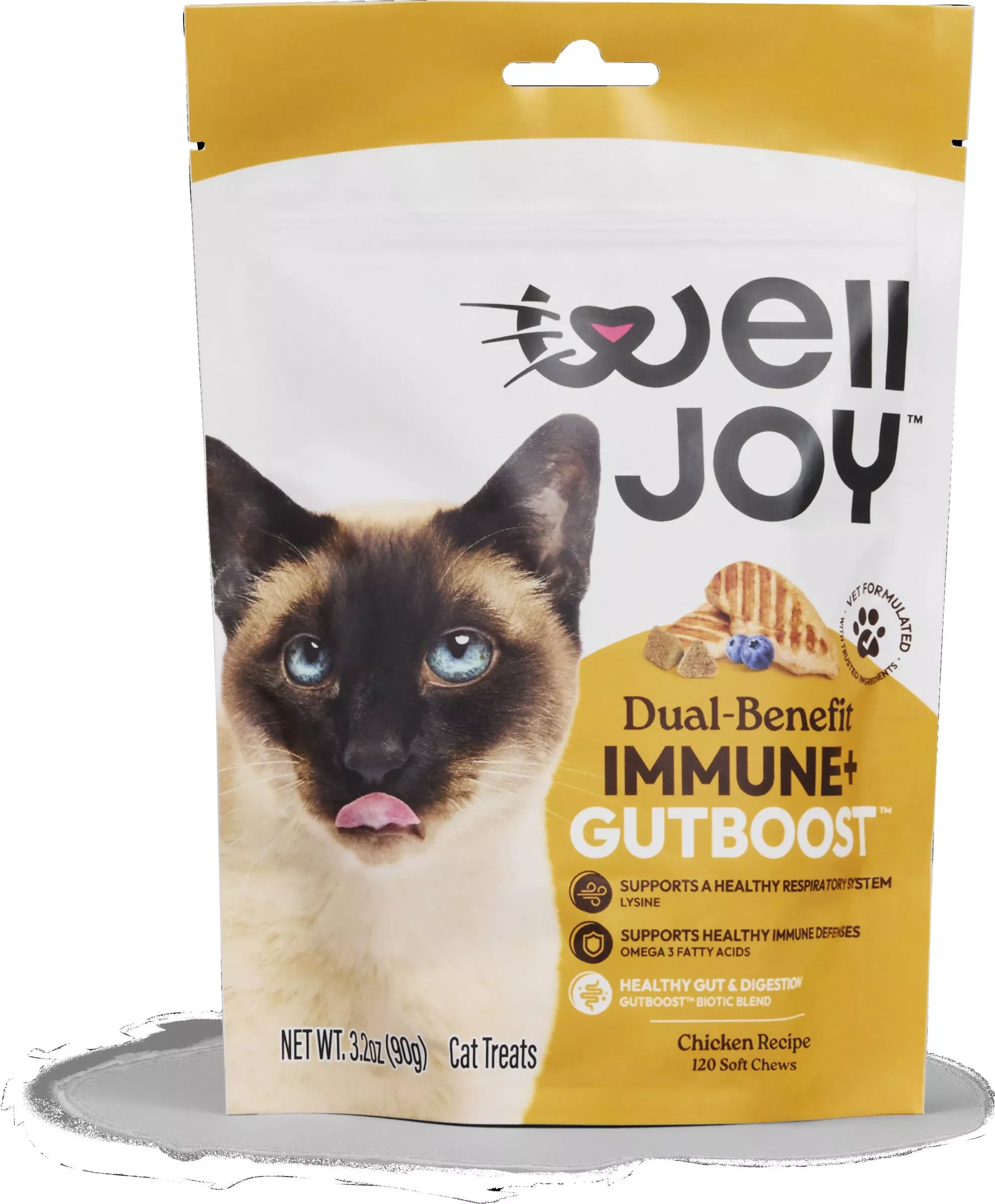 Welljoy Immune + GutBoost Cat Treat, 3.2 oz