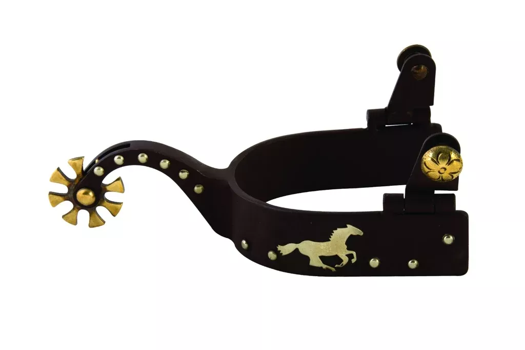 Western AT Running Horse Mens Spurs