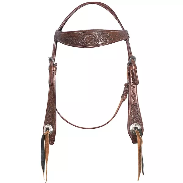 Western Horse Headstall Leather Brown Hilason Comfytack by