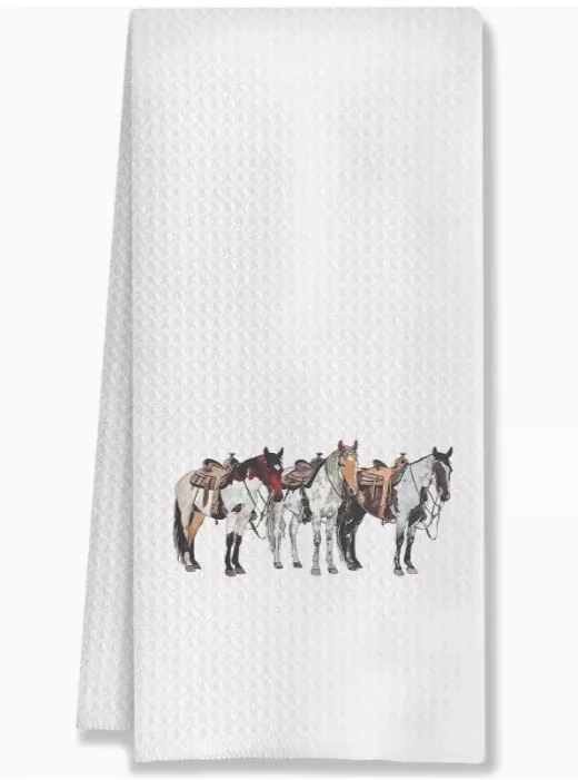 Western Horses Kitchen Towel