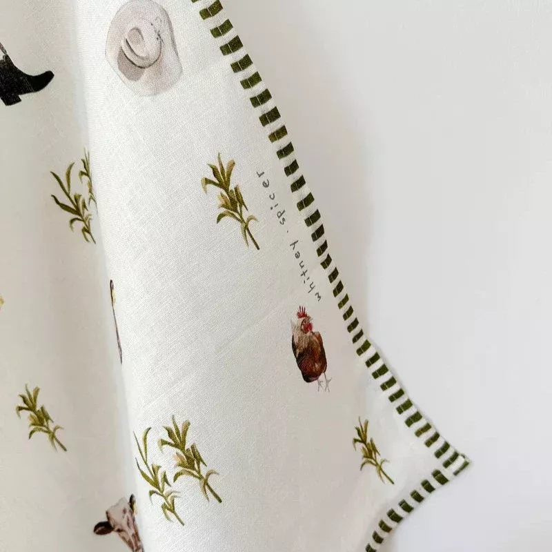 Whitney Spicer Olive Tea Towel