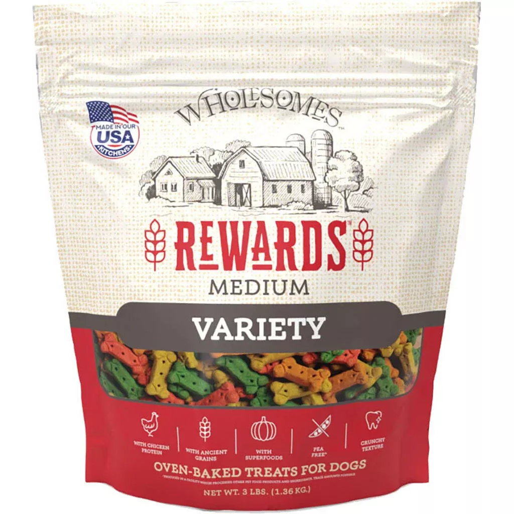 Wholesomes Rewards Classic Variety Biscuits, Medium, Chicken, 3 lb