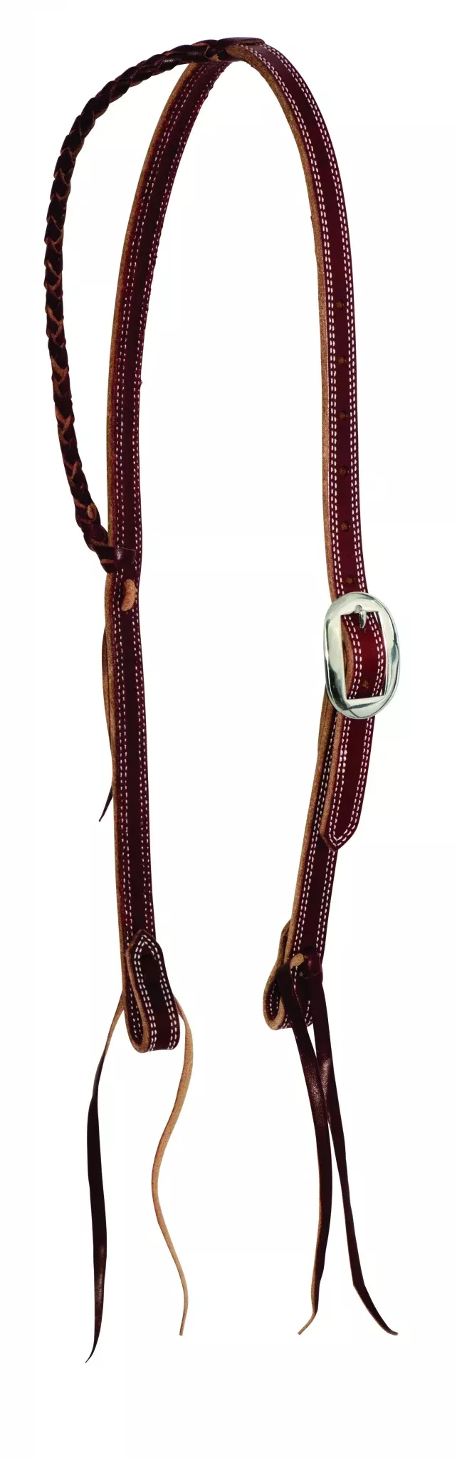 Wildfire Saddlery Latigo Leather Braided Slip Ear Headstall