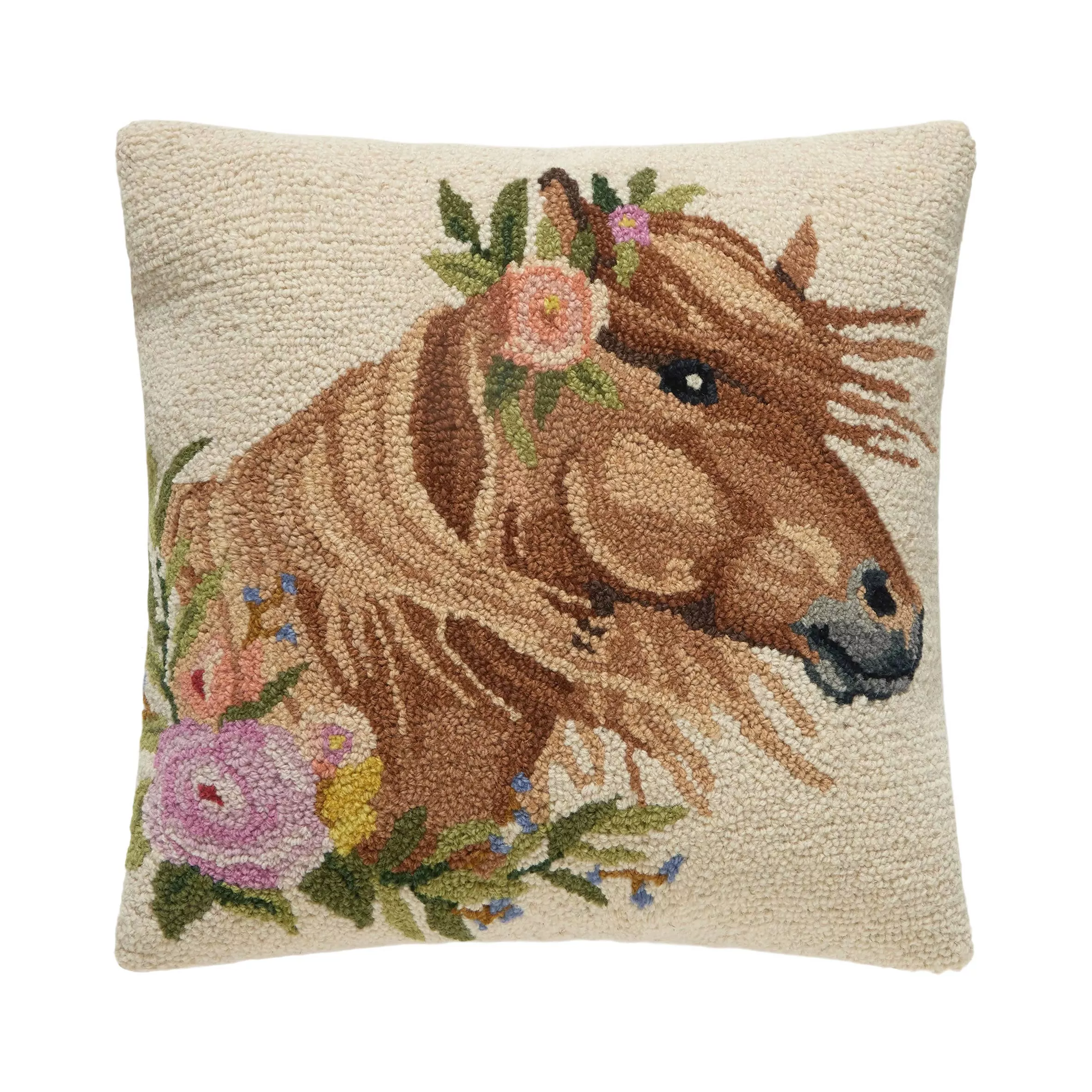 Windswept Horse Hook Pillow - Susan Winget