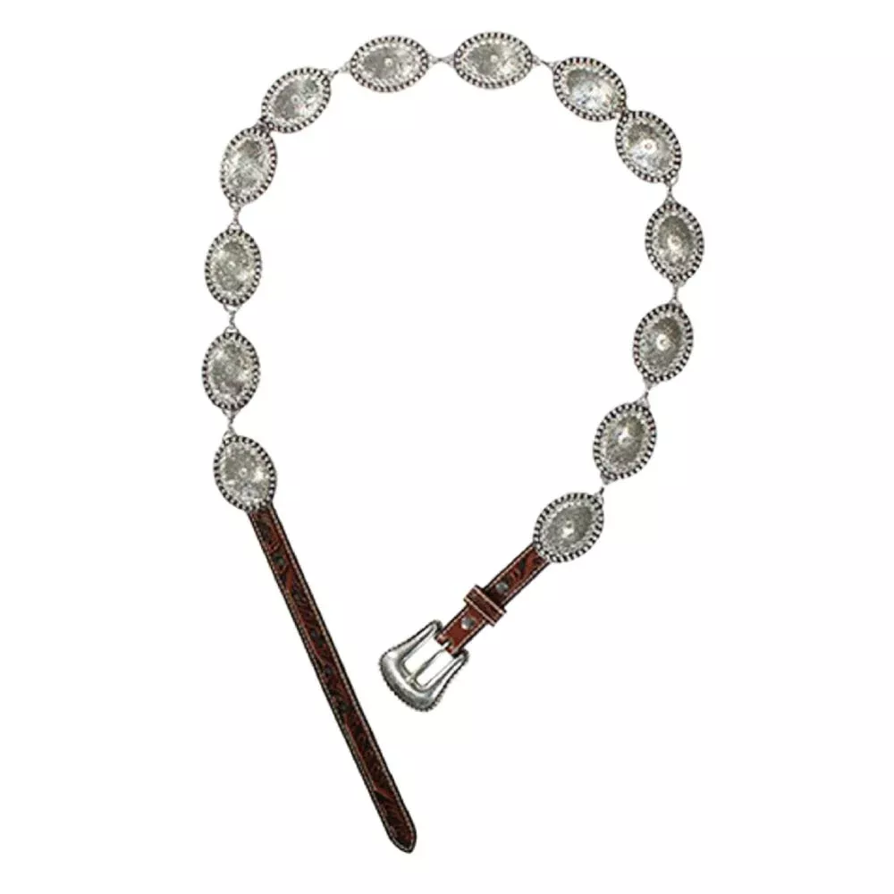 Women's Crystal Concho Belt