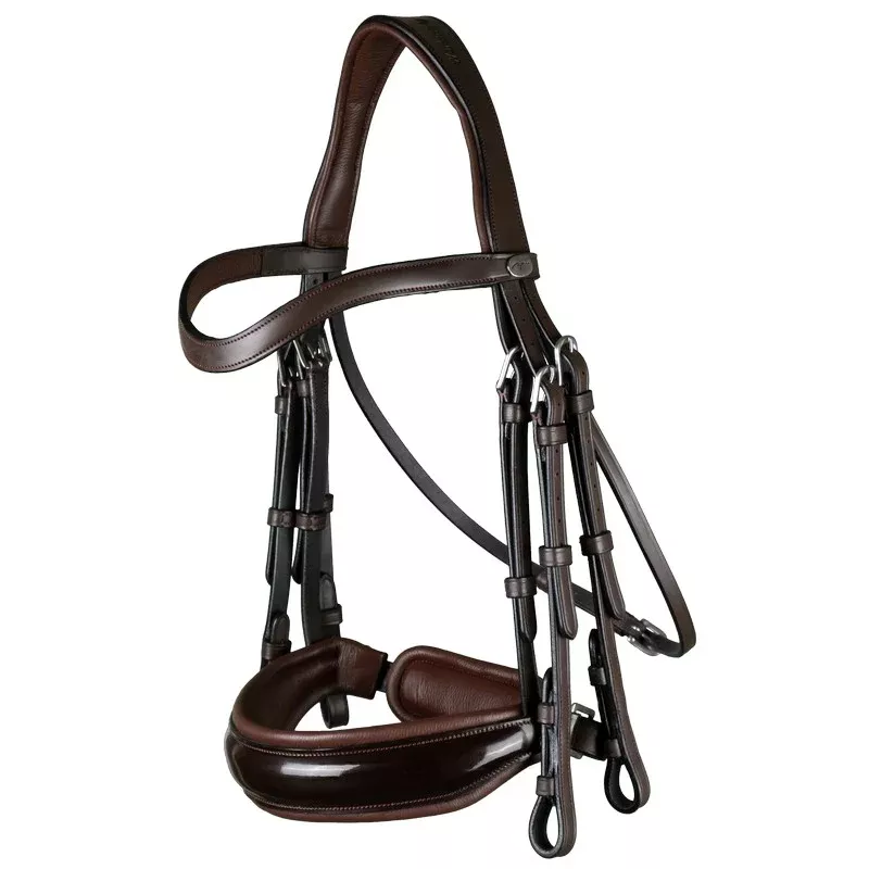 Working by Dy'on Large Crank Noseband Double Bridle