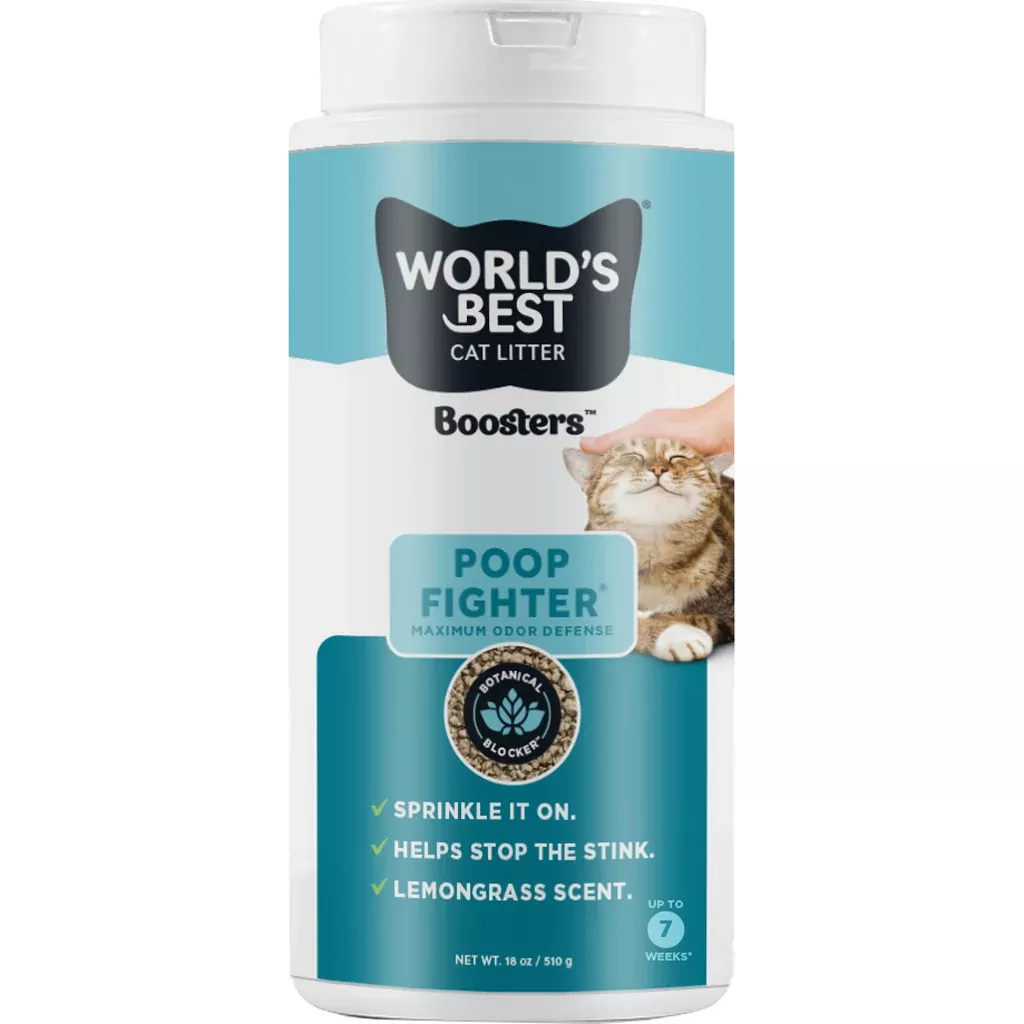 World's Best Cat Litter Boosters Poop Fighter, Lemongrass, 18 oz