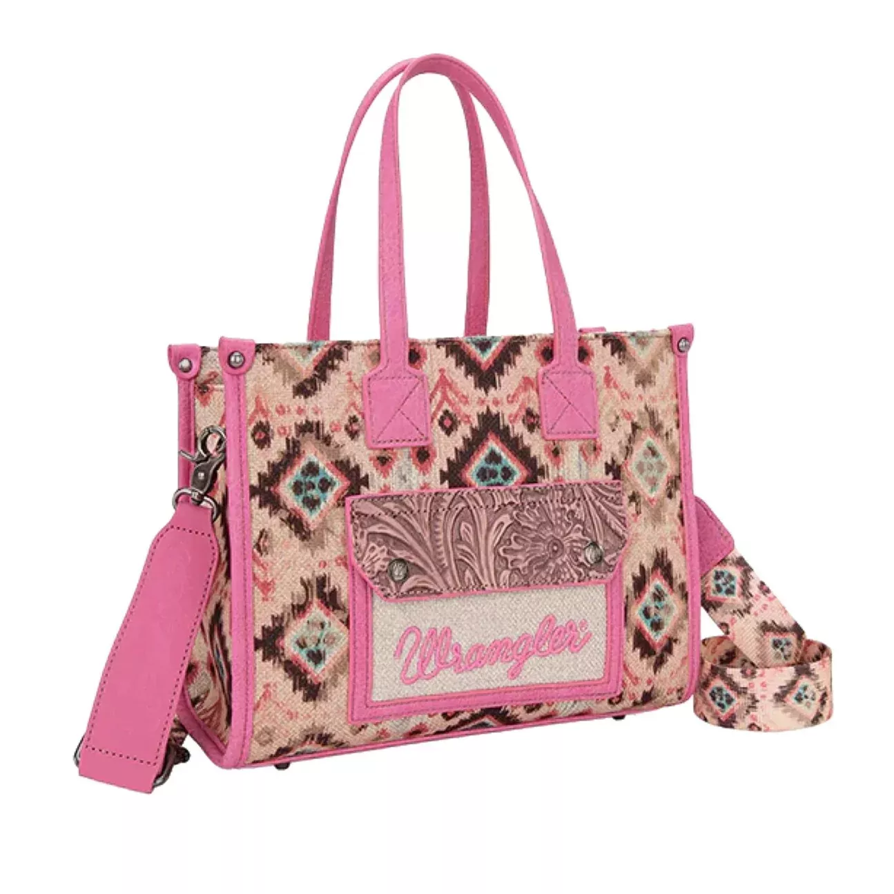 Wrangler Aztec Crossbody Tote Bag