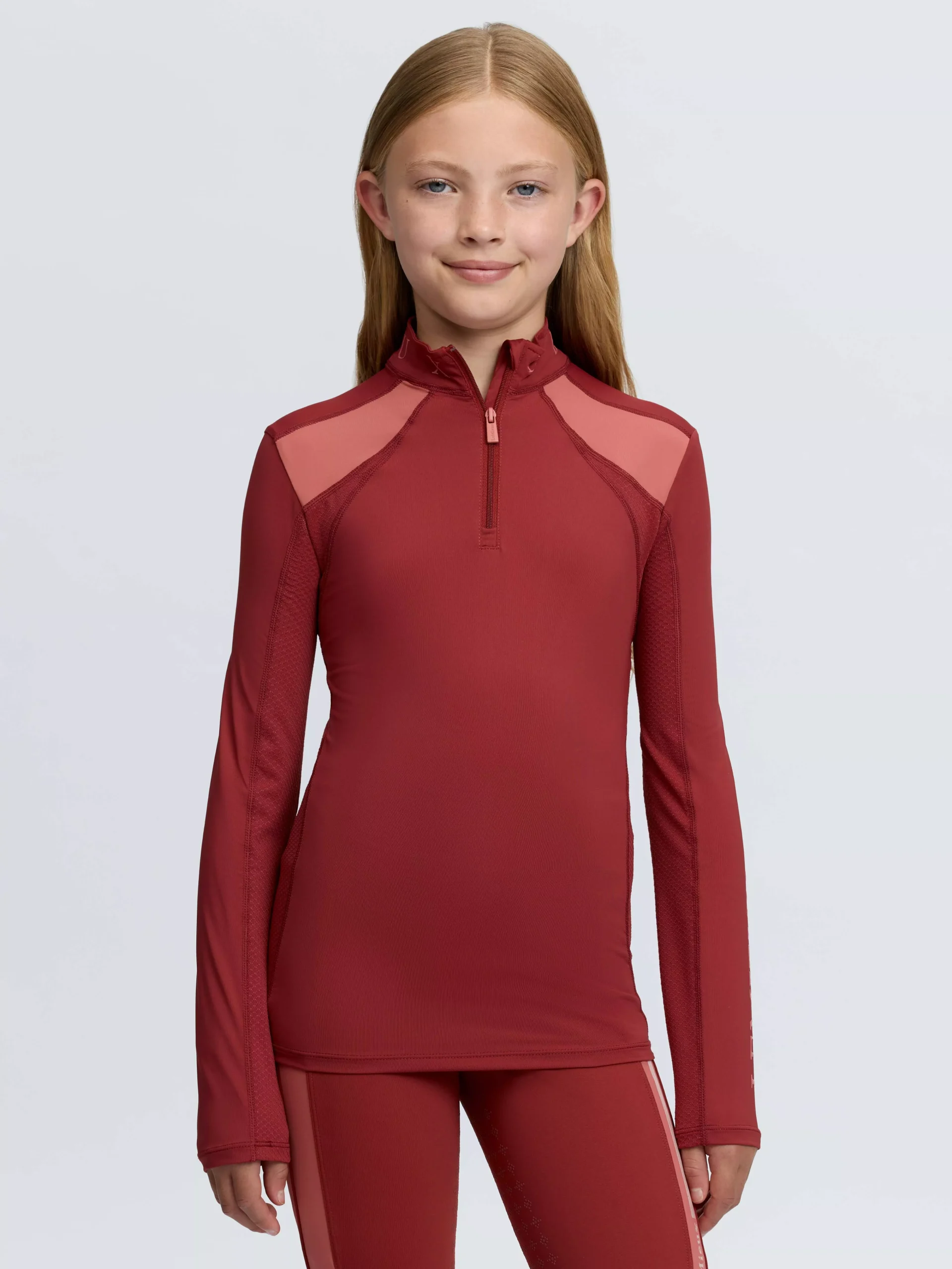 Young Rider Mia Mesh Base Layer Russet