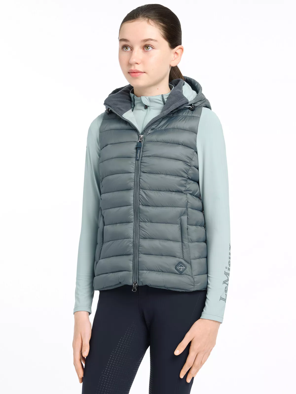 Young Rider Milly Puffer Gilet Petrol