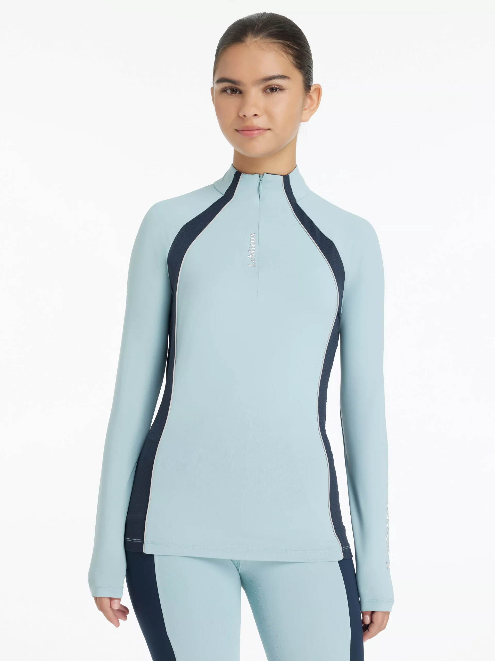 Young Rider Pippa Mesh Base Layer Glacier Blue
