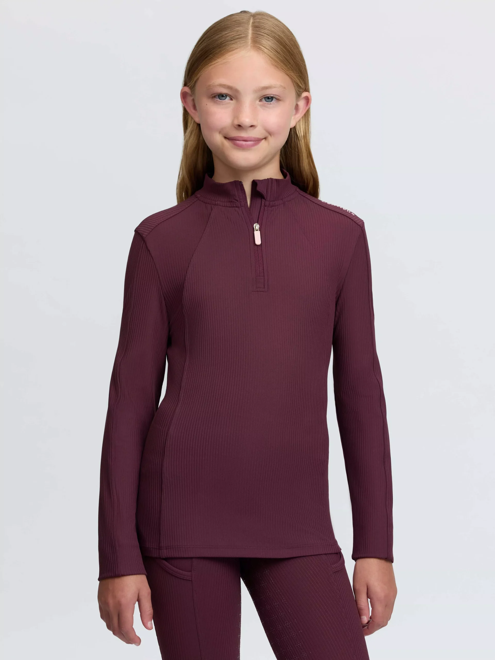 Young Rider Raye Ribbed Base Layer Bramble