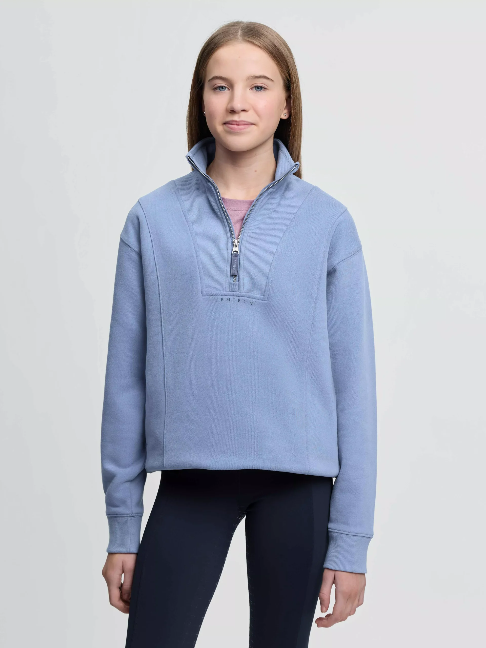 Young Rider Vianne Quarter Zip Powder Blue