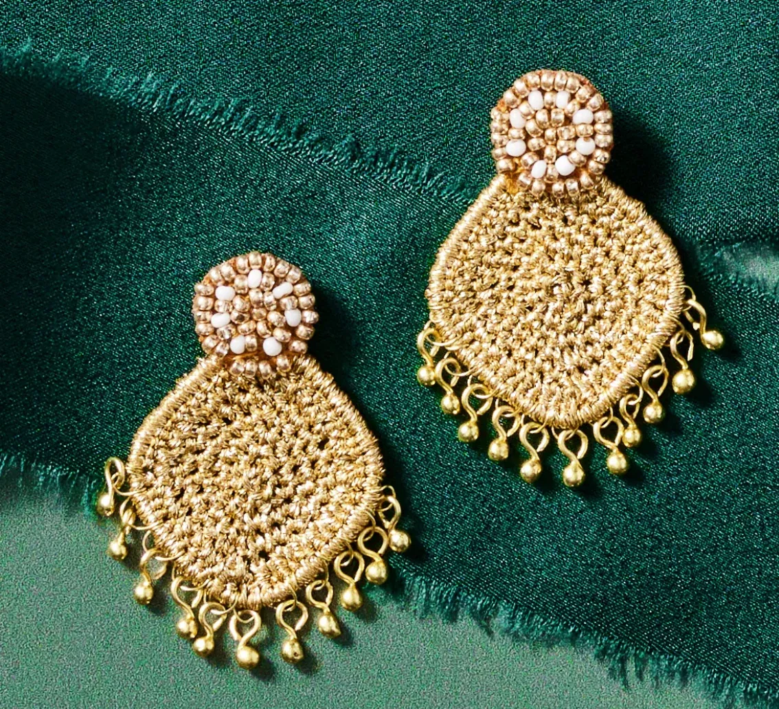 Zari Thread Post Earrings