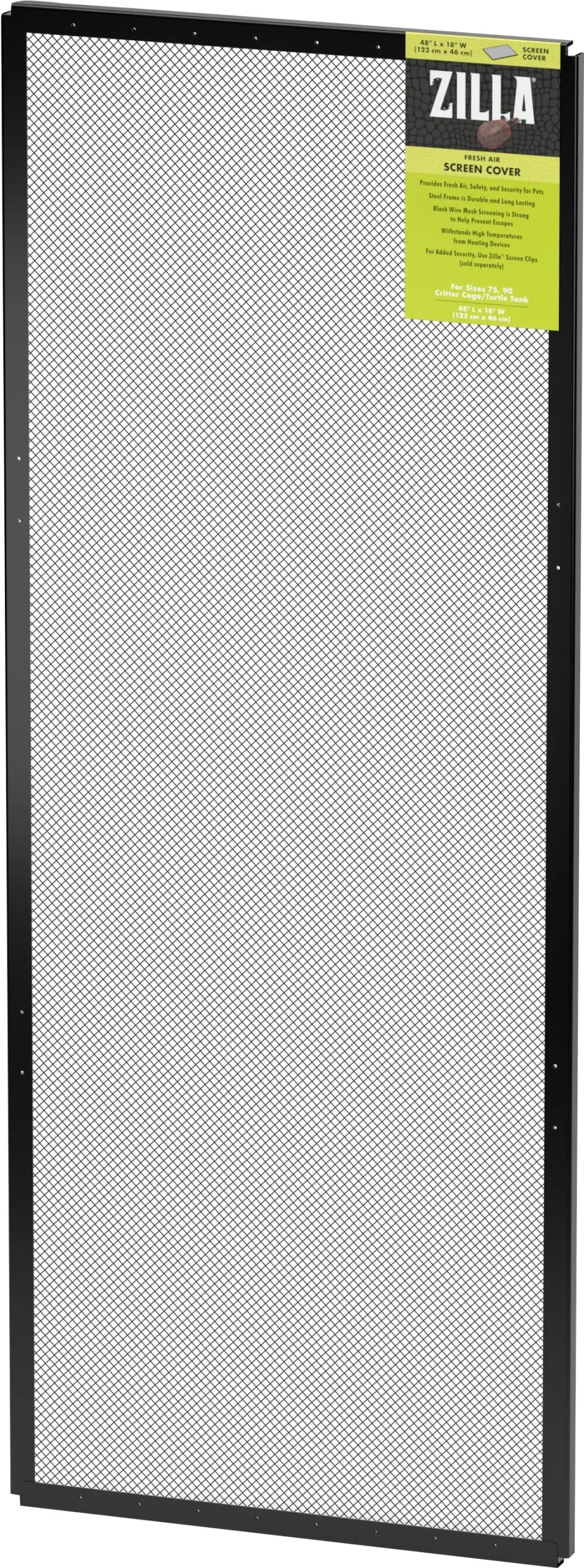 Zilla Fresh Air Screen Cover 48x18 in Black